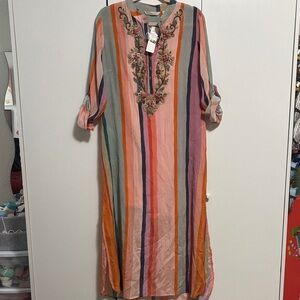 Soft Surroundings Multicolor Striped Dress